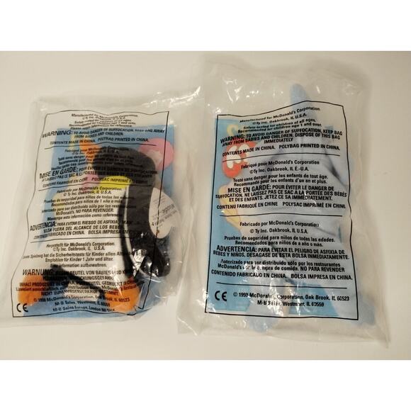 Ty Teenie Beanie Babies 1998 McDonald's- Set of 5 in Original Sealed Bags - Picture 6 of 6